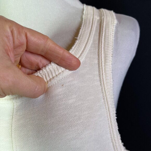 Anthropologie Daily Practice Plus Size 2X Cream Knit Jumpsuit Zip Back - Picture 3 of 14